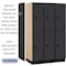 Salsbury Industries Wardrobe Locker, 45" W, 21" D, 76" H, (3) Wide, (6) Openings, Black 22361BLK - alternate 4